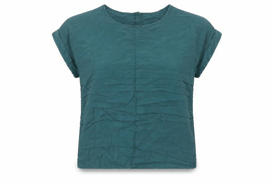 La Redoute Womens Green Viscose Basic T-Shirt Size 10 Round Neck