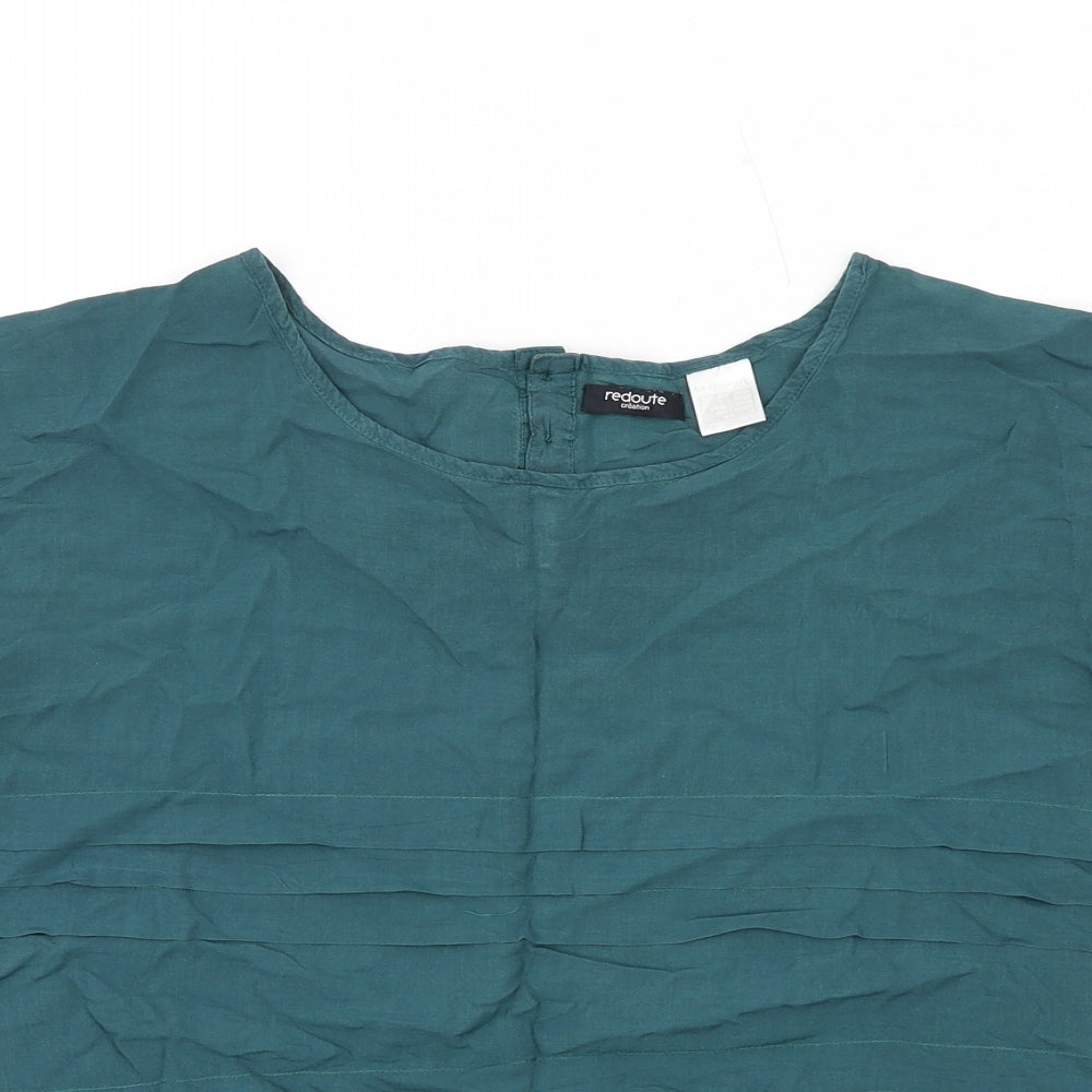 La Redoute Womens Green Viscose Basic T-Shirt Size 10 Round Neck