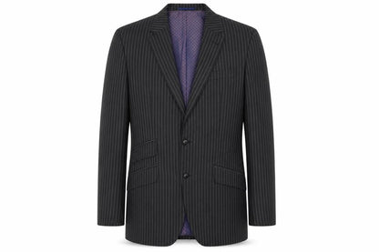Next Mens Grey Striped Wool Jacket Suit Jacket Size 38 Regular