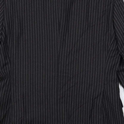 Next Mens Grey Striped Wool Jacket Suit Jacket Size 38 Regular