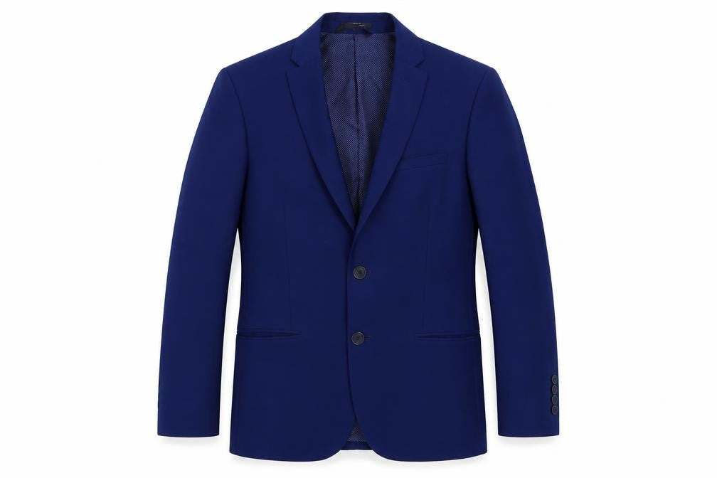 Marks & Spencer Mens Blue Wool Jacket Suit Jacket Size 34 Regular