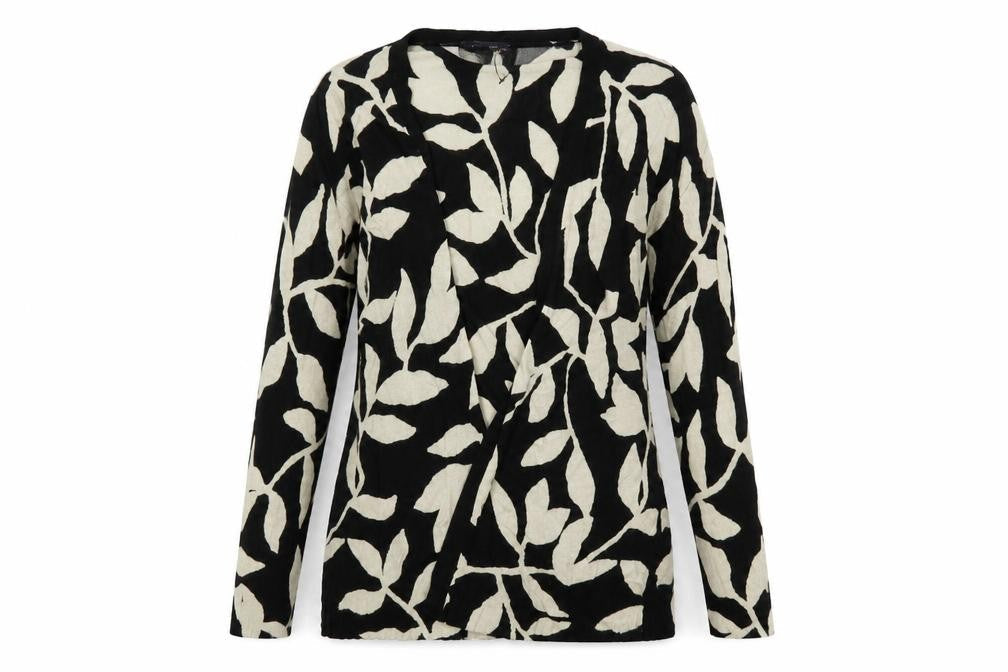 Marks & Spencer Womens Black V-Neck Geometric Viscose Cardigan Jumper Size XS - Open