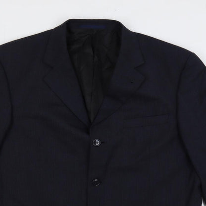 Next Mens Blue Wool Jacket Suit Jacket Size 42 Regular