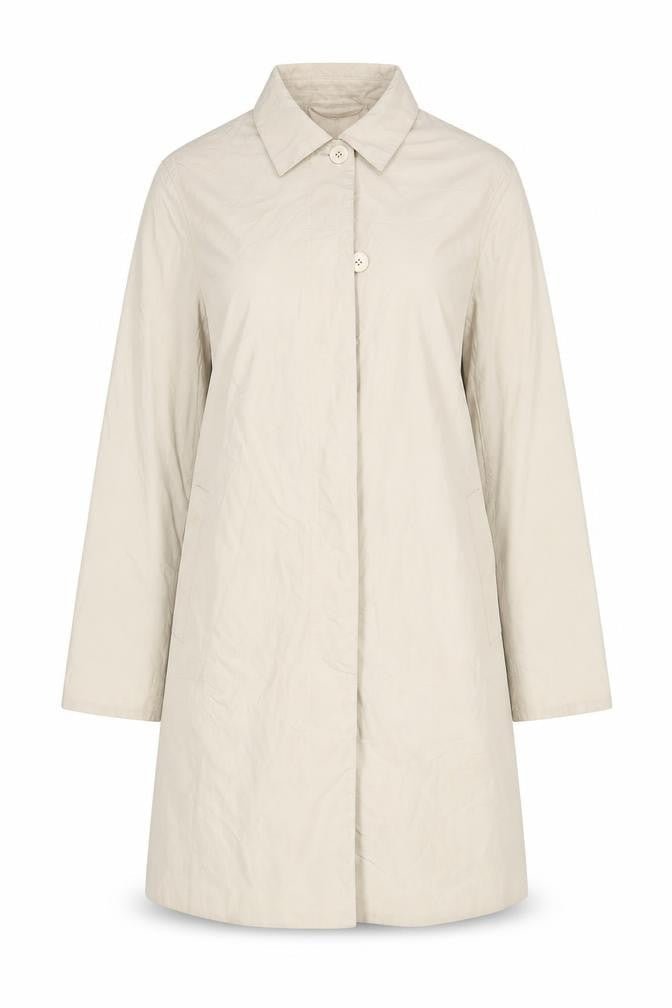 Great Plains Womens Beige Overcoat Coat Size S Button