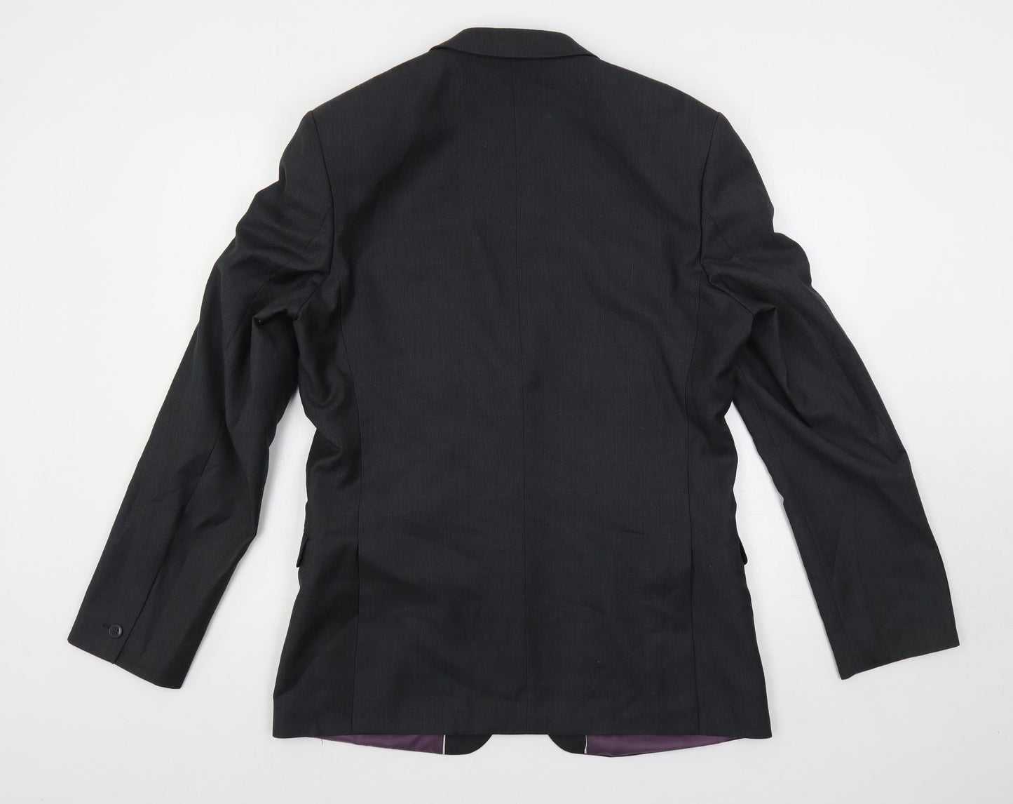Red Herring Mens Grey Polyester Jacket Suit Jacket Size 40 Regular