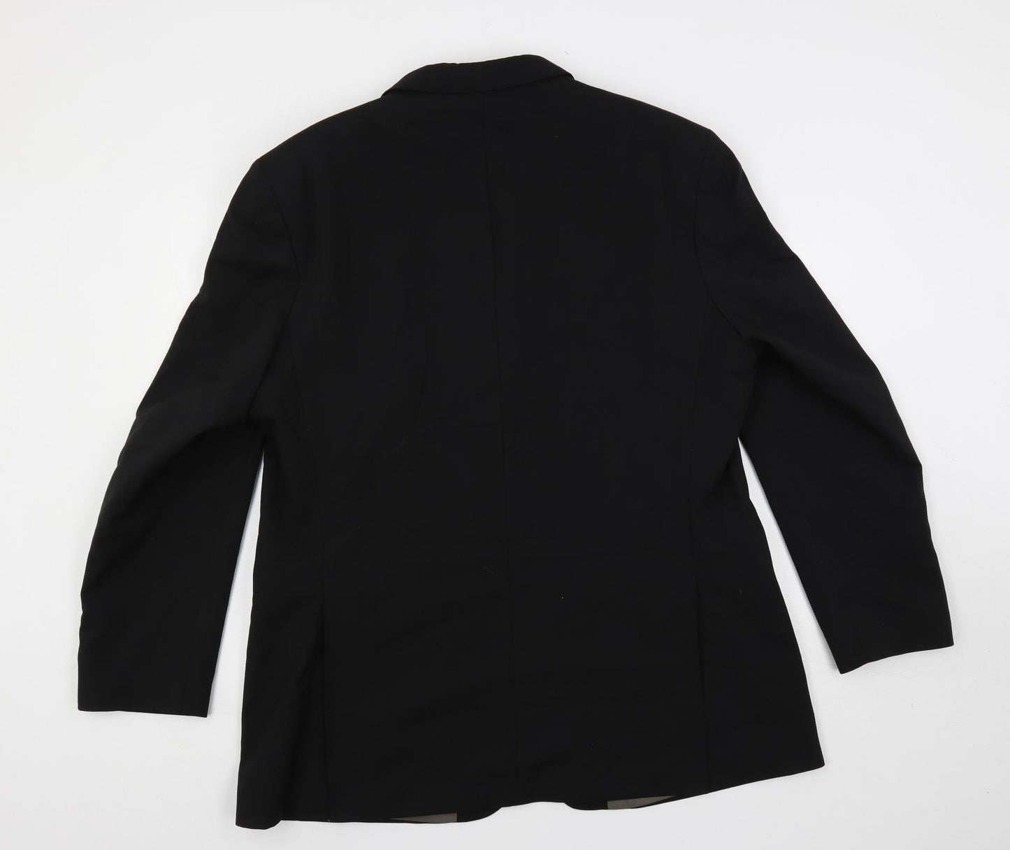 Marks and Spencer Mens Black Polyester Jacket Suit Jacket Size 44 Regular