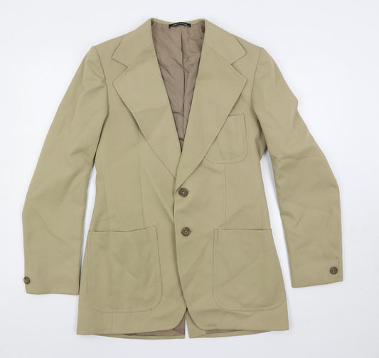 Mr. James Mens Beige Wool Jacket Blazer Size 38 Regular