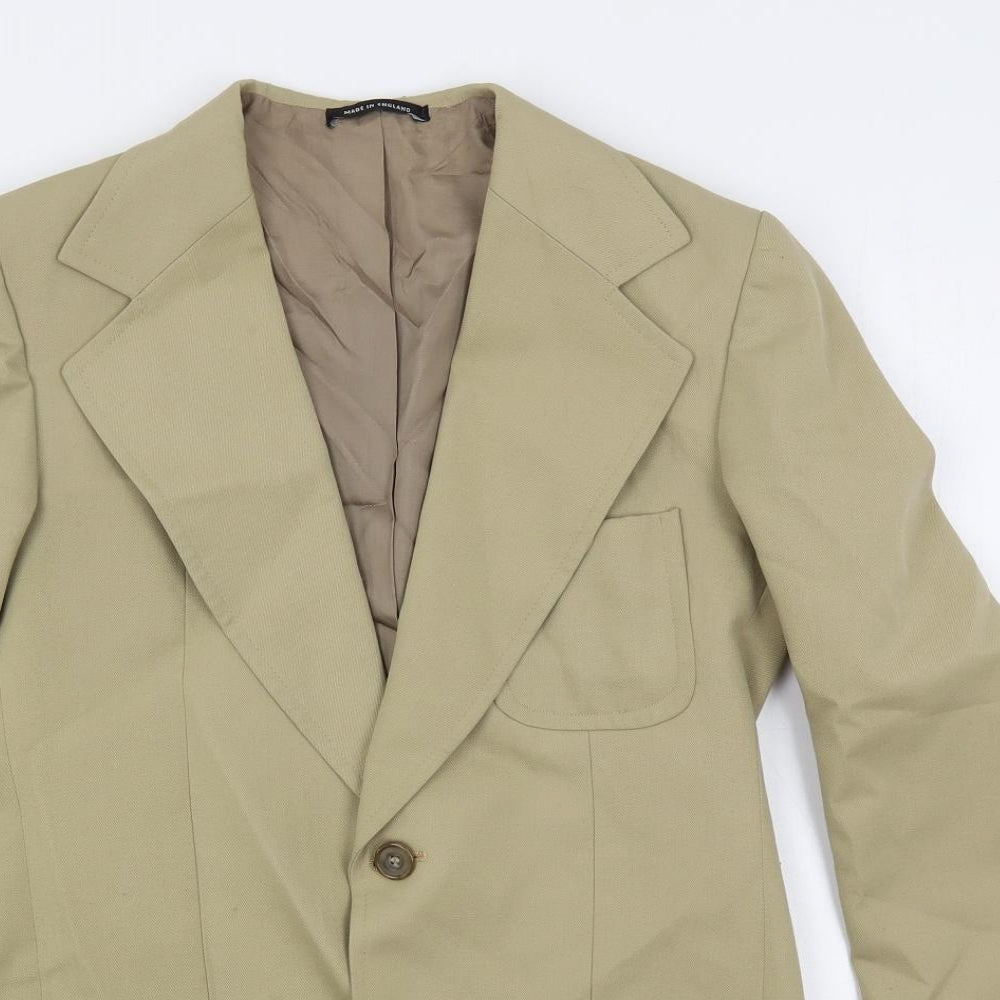 Mr. James Mens Beige Wool Jacket Blazer Size 38 Regular