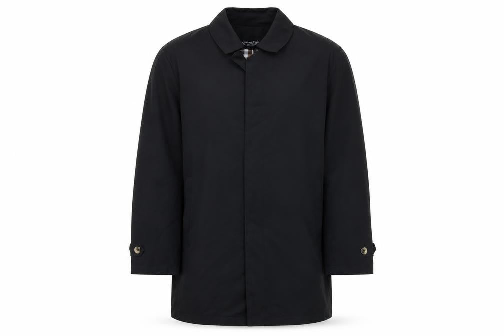 Dannimac Mens Black Overcoat Coat Size M Button