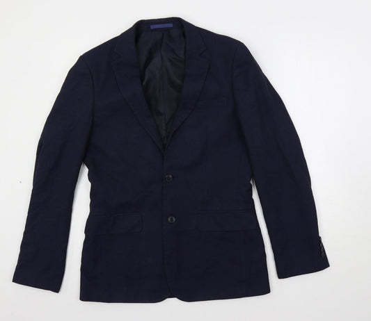 Marks and Spencer Mens Blue Polyester Jacket Suit Jacket Size 38 Regular