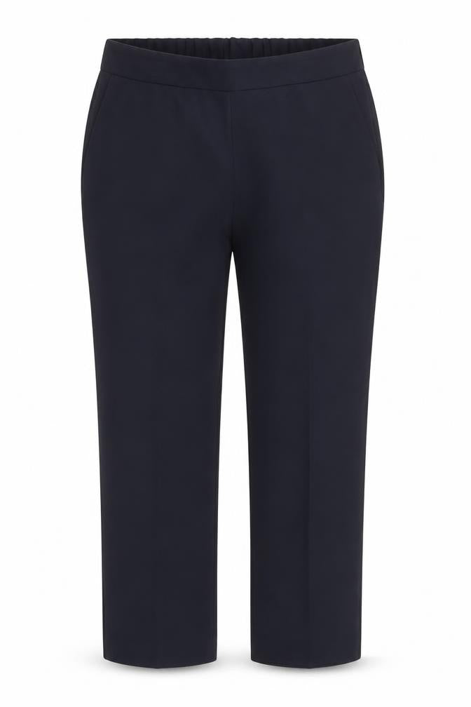 Bonmarché Womens Blue Polyester Trousers Size 14 L24 in Regular - Elasticated Waist