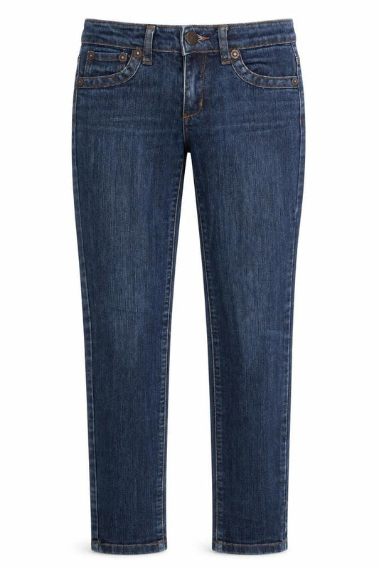 Jolina Womens Blue Cotton Straight Jeans Size 28 in L31 in Regular Zip
