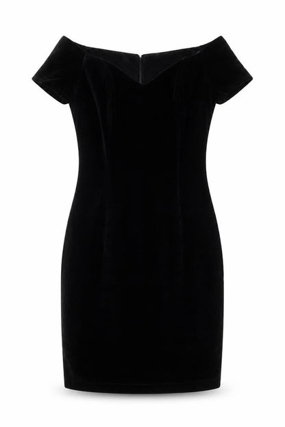 KRISS Womens Black Cotton Shift Size 10 V-Neck Zip
