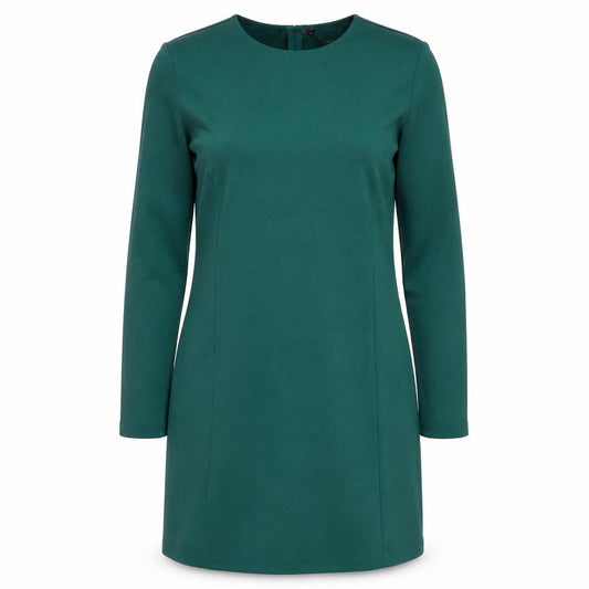 Zara Womens Green Polyester Mini Size L Round Neck Pullover