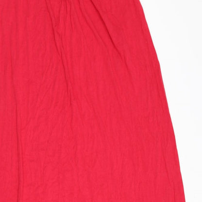 Next Womens Pink Viscose Maxi Size 12 Scoop Neck Pullover