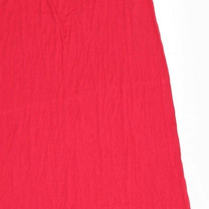 Next Womens Pink Viscose Maxi Size 12 Scoop Neck Pullover
