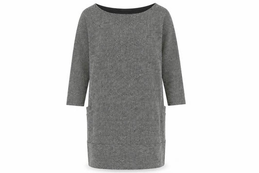 Great Plains Womens Black Geometric Polyester Jumper Dress Size S Boat Neck Pullover