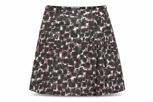Jackpot Womens Multicoloured Geometric Viscose Flare Skirt Size 10 Zip