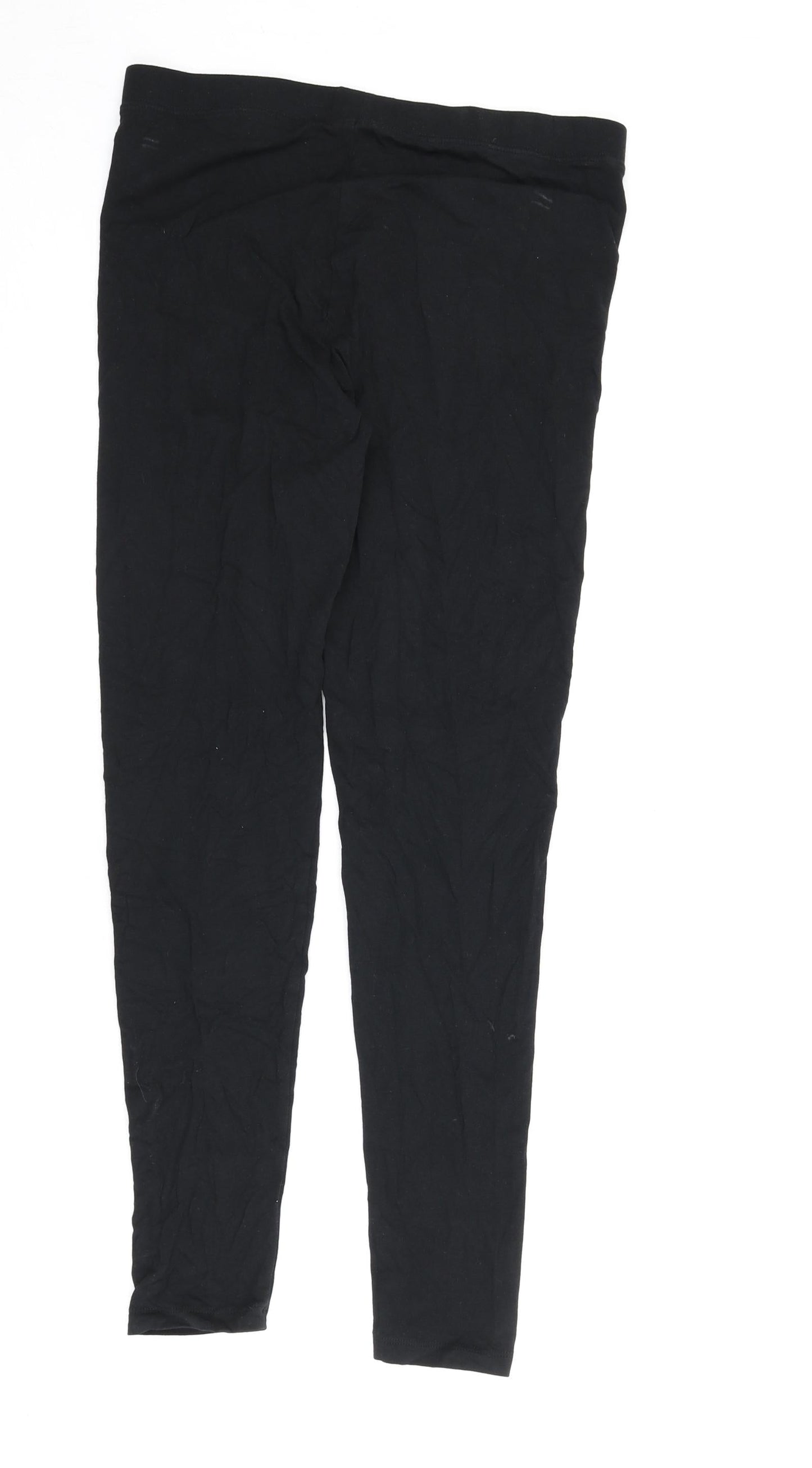 Marks and Spencer Womens Black Polyester Capri Leggings Size 31 in L26 in