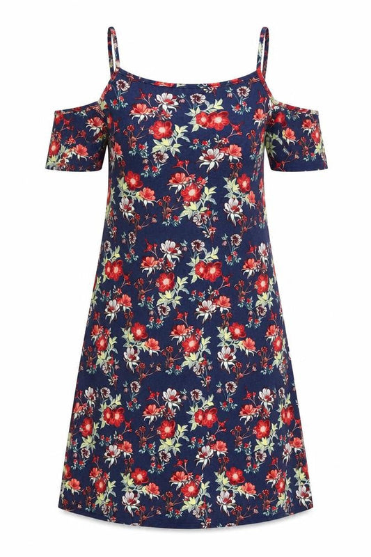 Divided by H&M Womens Blue Fair Isle Viscose A-Line Size 6 Round Neck Pullover