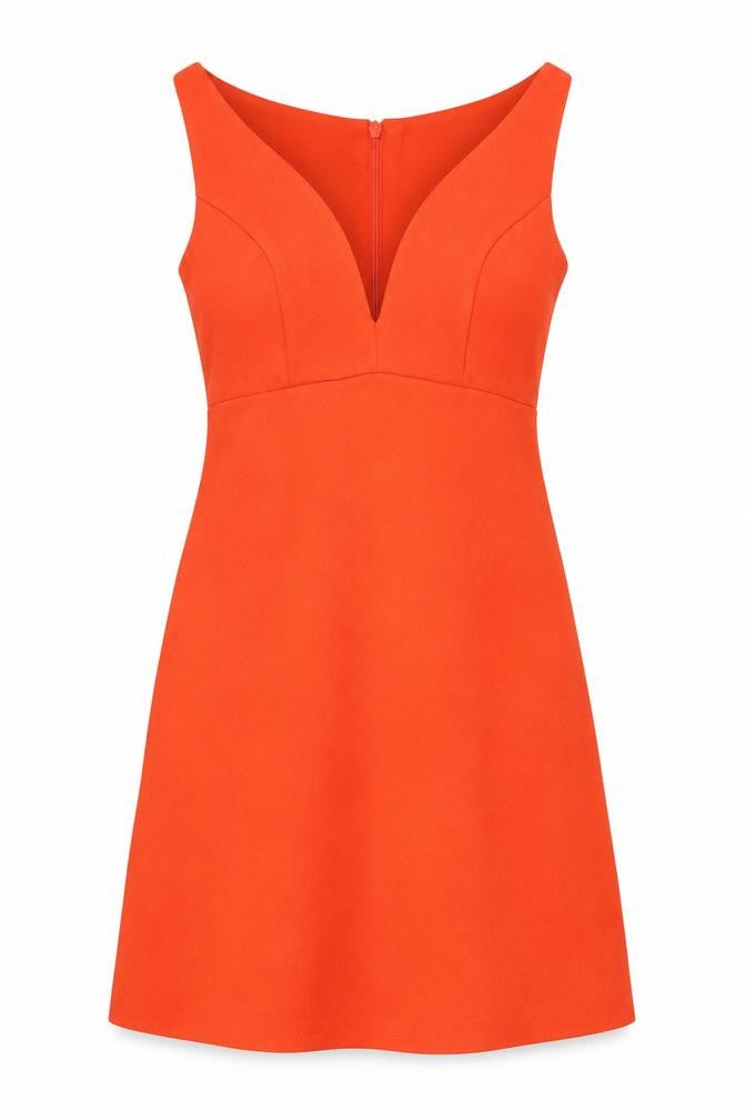 ASOS Womens Orange Polyester A-Line Size 10 Sweetheart Zip