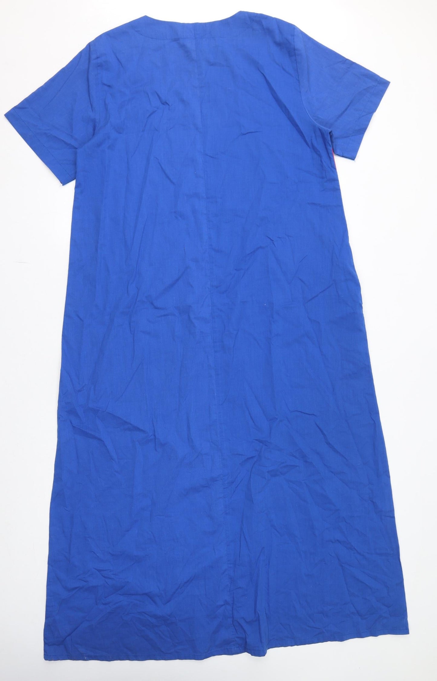 DARA RICHI Womens Blue Polyester A-Line Size L V-Neck Pullover