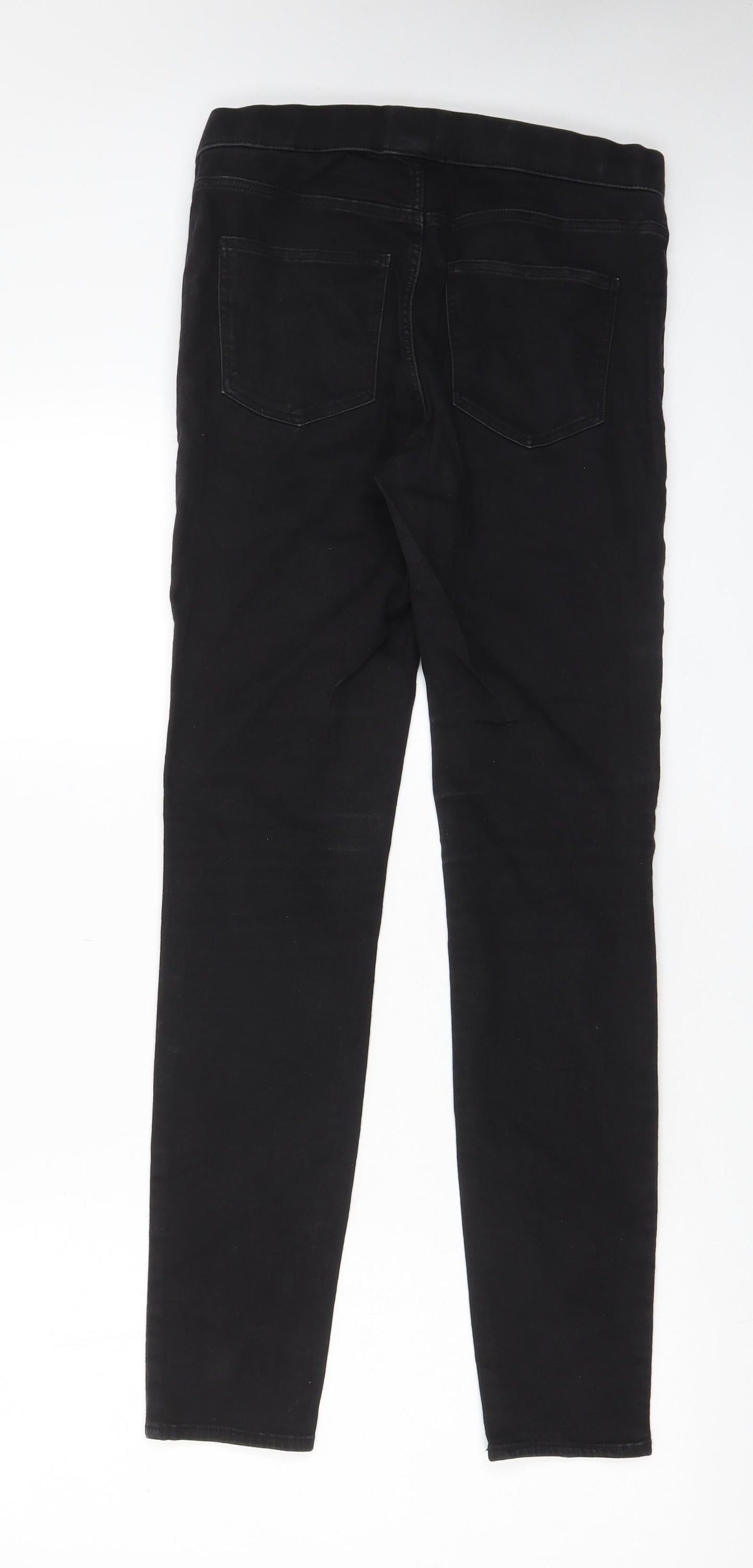 H&M Womens Black Cotton Jegging Jeans Size 10 L30 in Regular - Pockets