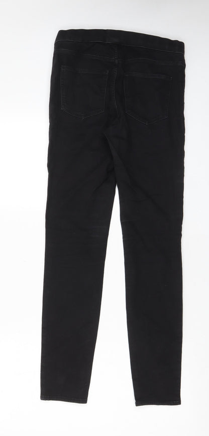 H&M Womens Black Cotton Jegging Jeans Size 10 L30 in Regular - Pockets