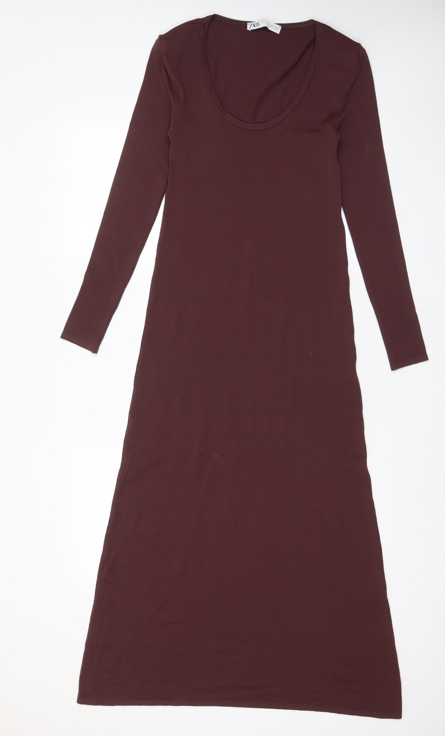 Zara Womens Red Polyamide A-Line Size S Crew Neck Pullover - Shoulder pads