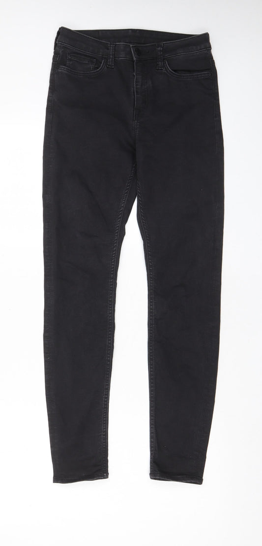 Weekday Womens Black Cotton Skinny Jeans Size 27 in L28 in Regular Zip - Pockets