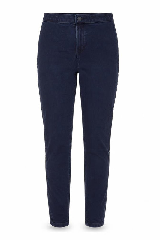 Marks & Spencer Womens Blue Cotton Skinny Jeans Size 12 L28 in Regular Zip - Pockets