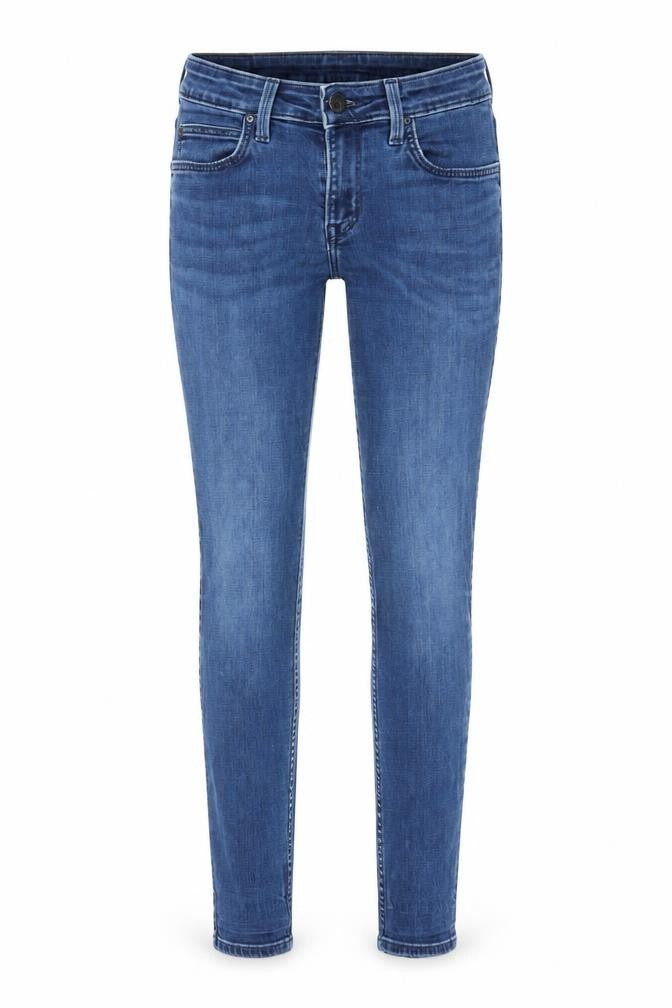 Lee Womens Blue Cotton Skinny Jeans Size 27 in L31 in Regular Zip - Pocket