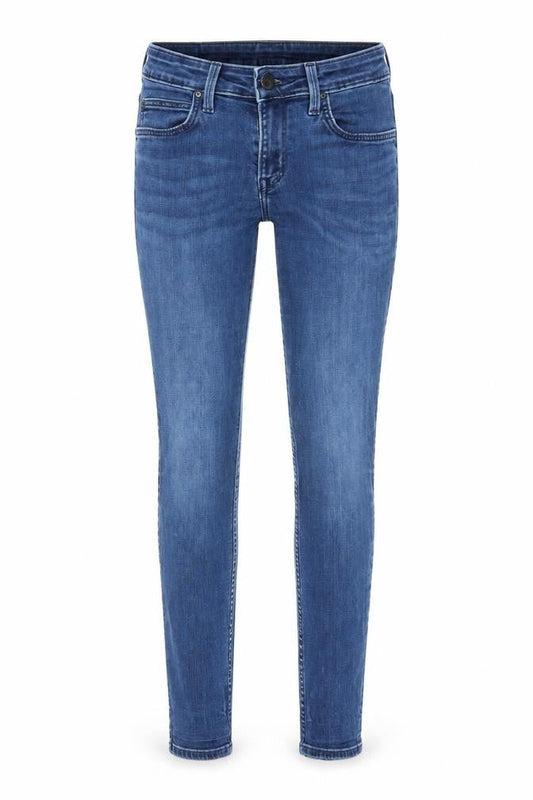 Lee Womens Blue Cotton Skinny Jeans Size 27 in L31 in Regular Zip - Pocket