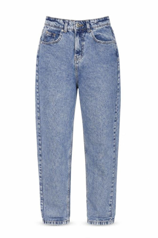 Denim & Co. Womens Blue Cotton Straight Jeans Size 10 L31 in Regular Zip - Pockets, Belt Loops