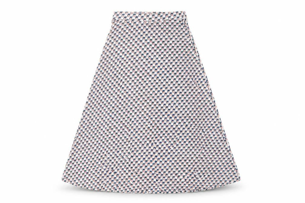 Marks & Spencer Womens Pink Geometric Polyester A-Line Skirt Size 6 - Elastic waist