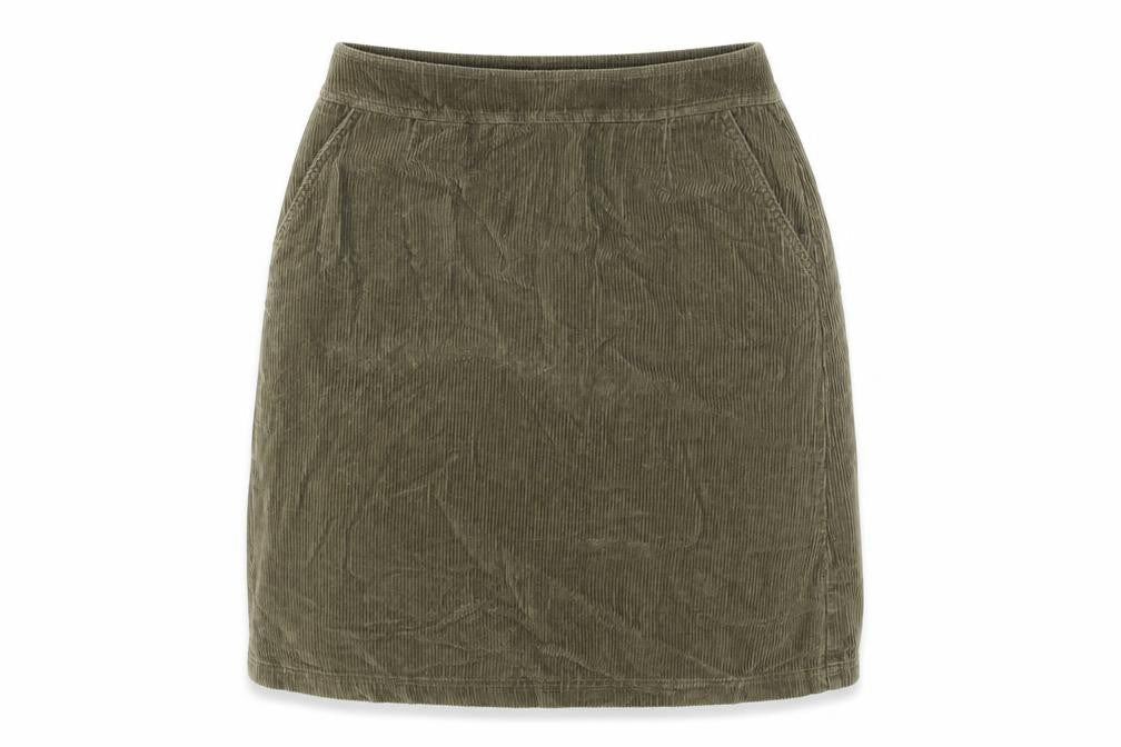 Warehouse Womens Brown Cotton A-Line Skirt Size 14 Zip