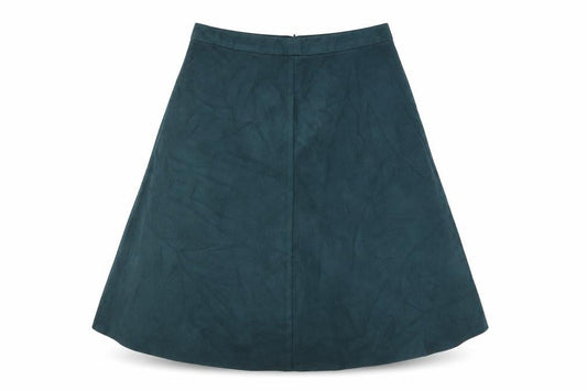 Marks & Spencer Womens Green Polyester Swing Skirt Size 14 Zip