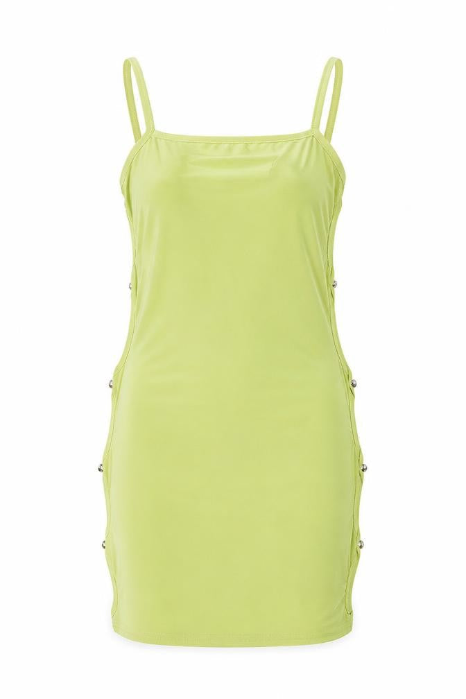 Missy Empire Womens Green Polyester Bodycon Size 8 Square Neck Pullover - Cutout