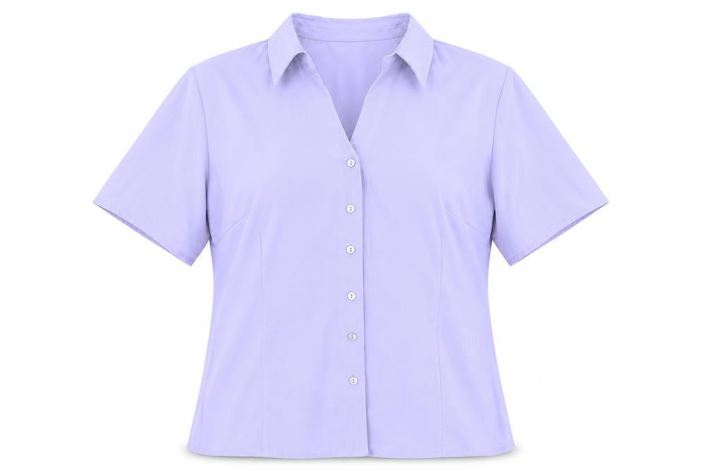 Bonmarché Womens Purple Polyester Basic Button-Up Size 14 Collared