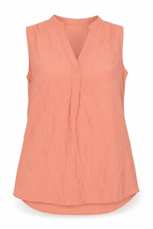 Marks and Spencer Womens Pink Viscose Basic Blouse Size 12 V-Neck