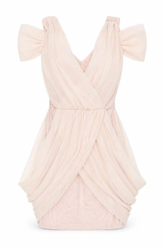 Lipsy Womens Pink Polyester Mini Size 6 V-Neck Pullover