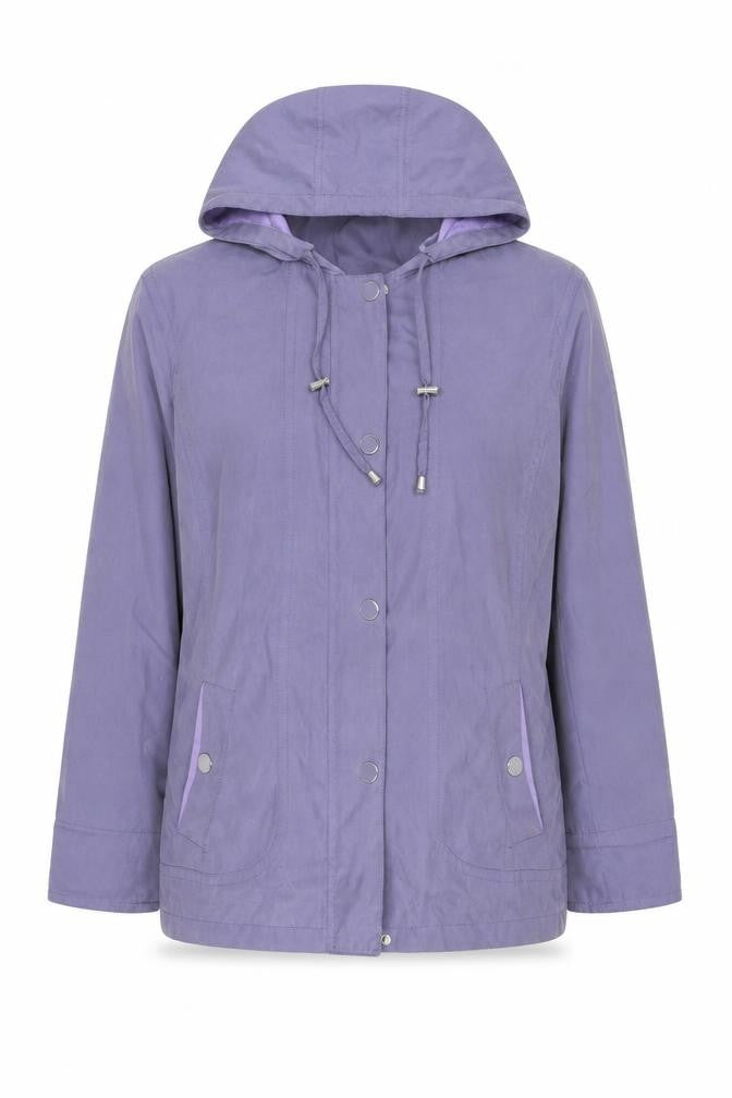 EWM Womens Purple Anorak Coat Size 12 Zip