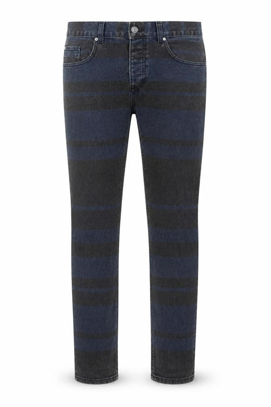 H&M Mens Black Striped Cotton Skinny Jeans Size 31 in L32 in Regular Zip