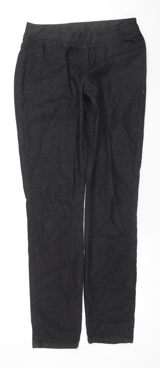 Basic Collection Womens Black Cotton Jegging Jeans Size 12 L31 in Regular Zip
