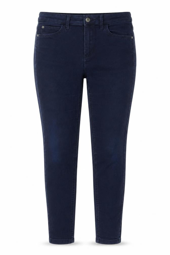 Marks & Spencer Womens Blue Cotton Skinny Jeans Size 12 L27 in Regular Zip