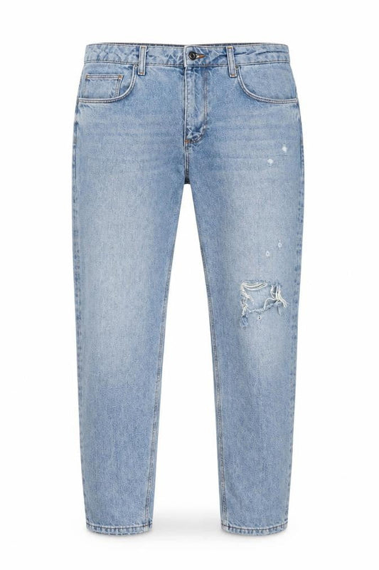ASOS Mens Blue Cotton Straight Jeans Size 32 in L34 in Regular Zip