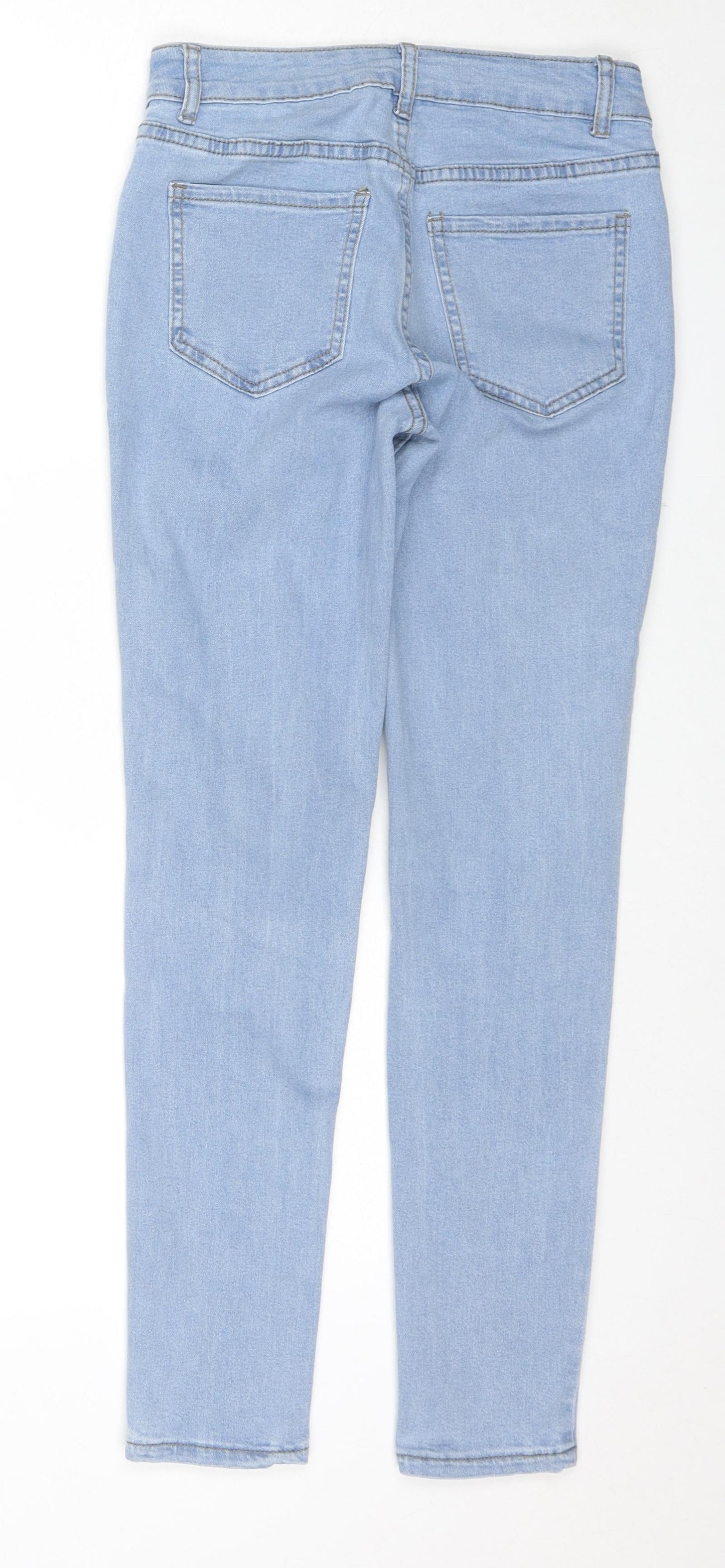 Jeans Womens Blue Cotton Skinny Jeans Size XS L27 in Regular Zip