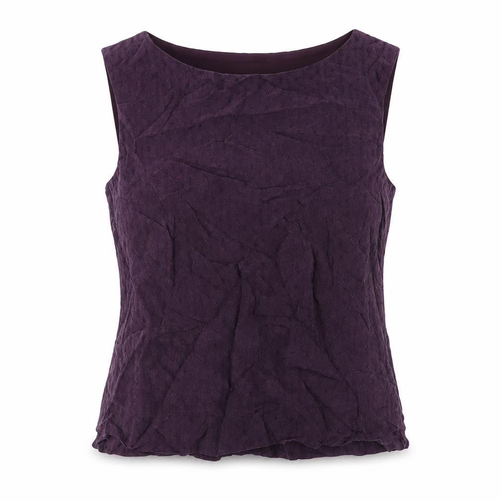 Liz Claiborne Womens Purple Polyester Basic T-Shirt Size 14 Boat Neck