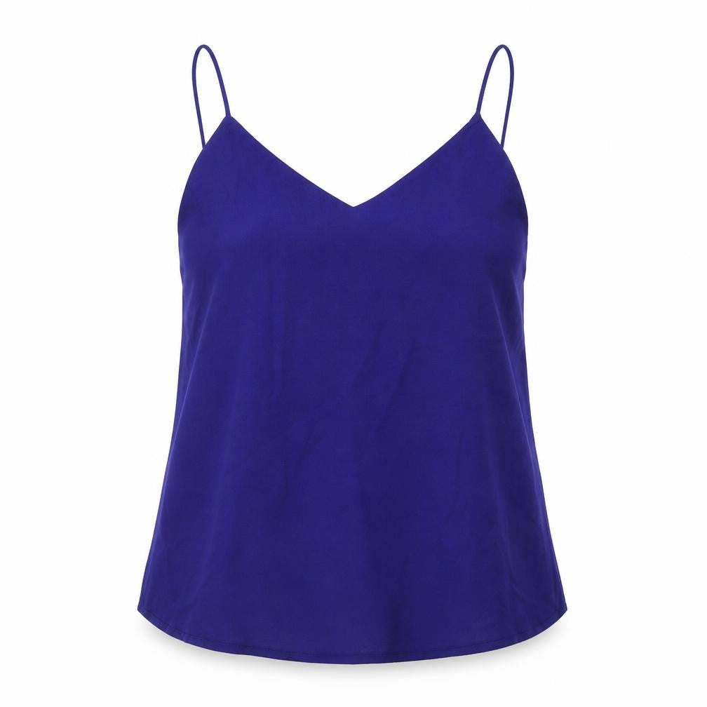 Zara Womens Blue Polyester Camisole Tank Size 14 V-Neck