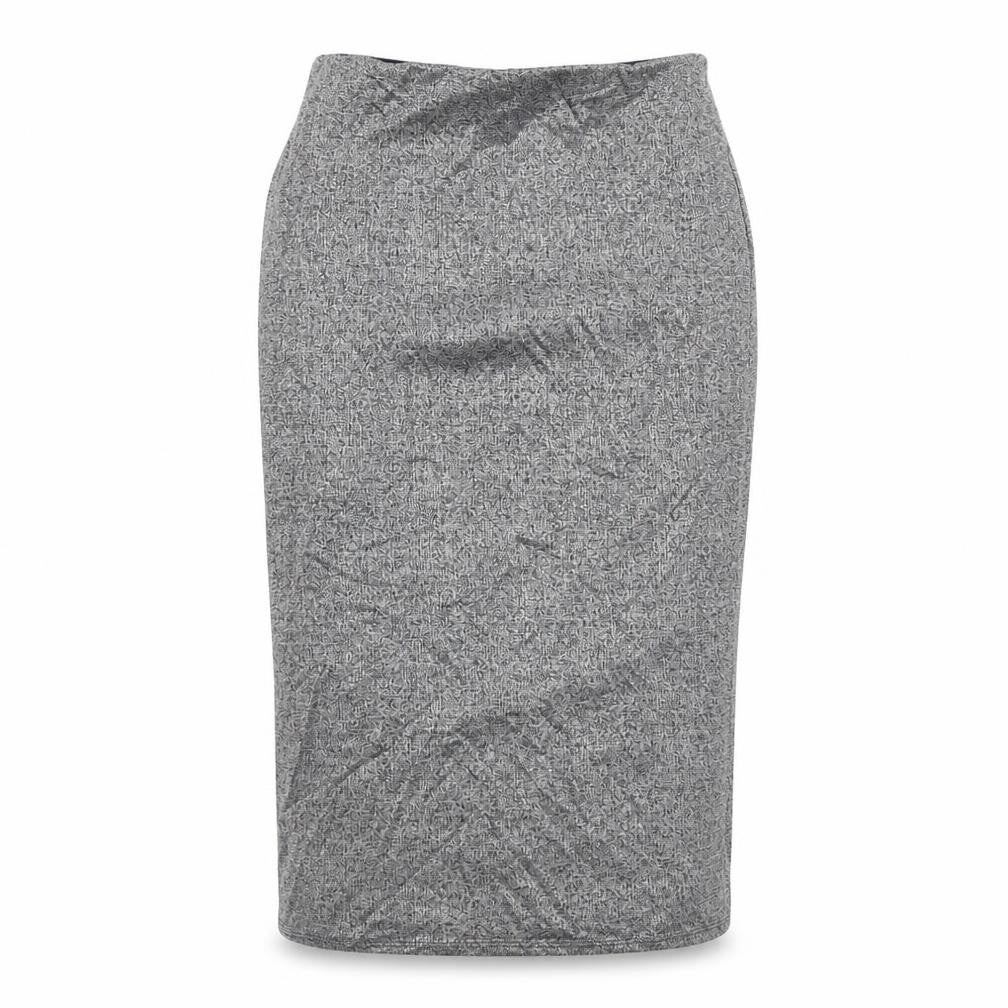 River Island Womens Silver Polyester Straight & Pencil Skirt Size 8